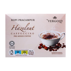 Vergold Kopi Kapucino Kacang Hazel - 12 sachets x20g