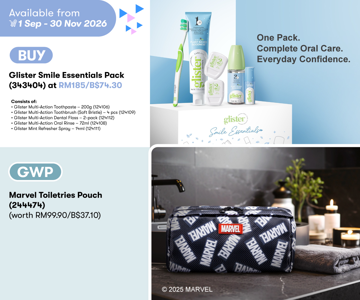 Glister Smile Essentials Pack GWP Marvel Toiletries Pouch