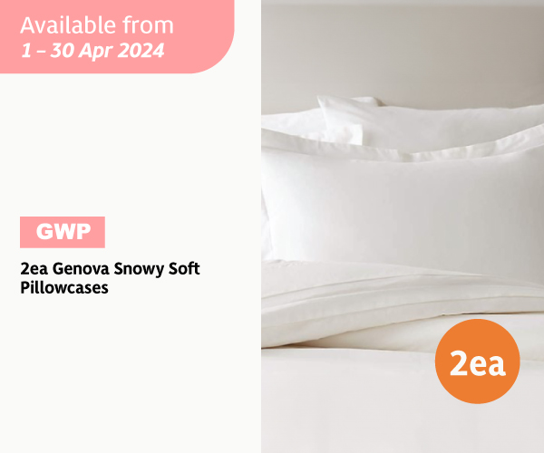 Dreamland GWP 2ea Genova Snowy Soft Pillowcases