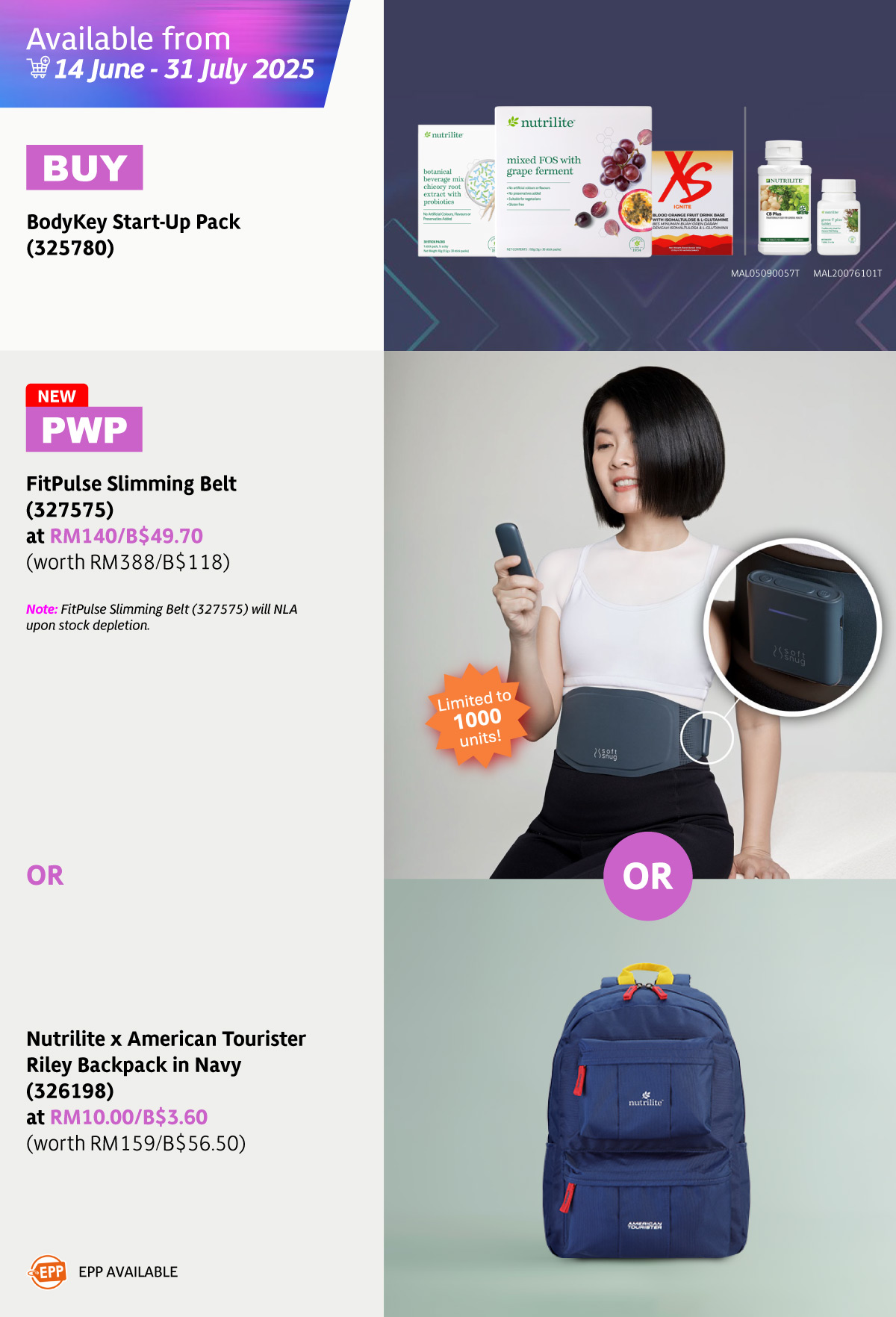 BodyKey Start-Up Pack PWP FitPulse Slimming Belt Or Riley Backpack BodyKey Start-Up Pack PWP FitPulse Slimming Belt Or Riley Backpack