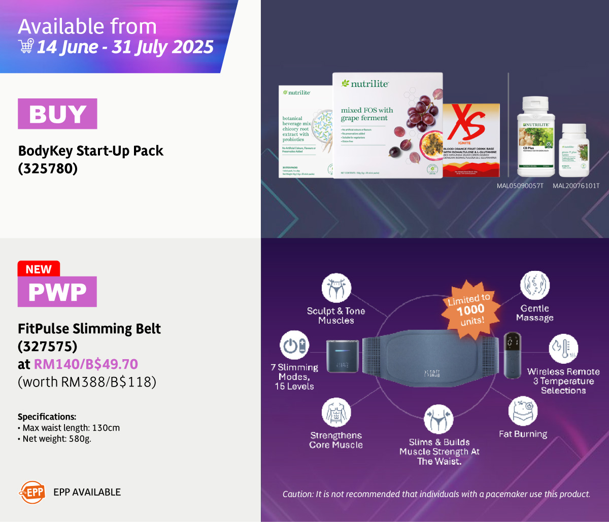 BodyKey Start Up Pack with NEW PWP FitPulse Slimming BodyKey Start Up Pack with NEW PWP FitPulse Slimming
