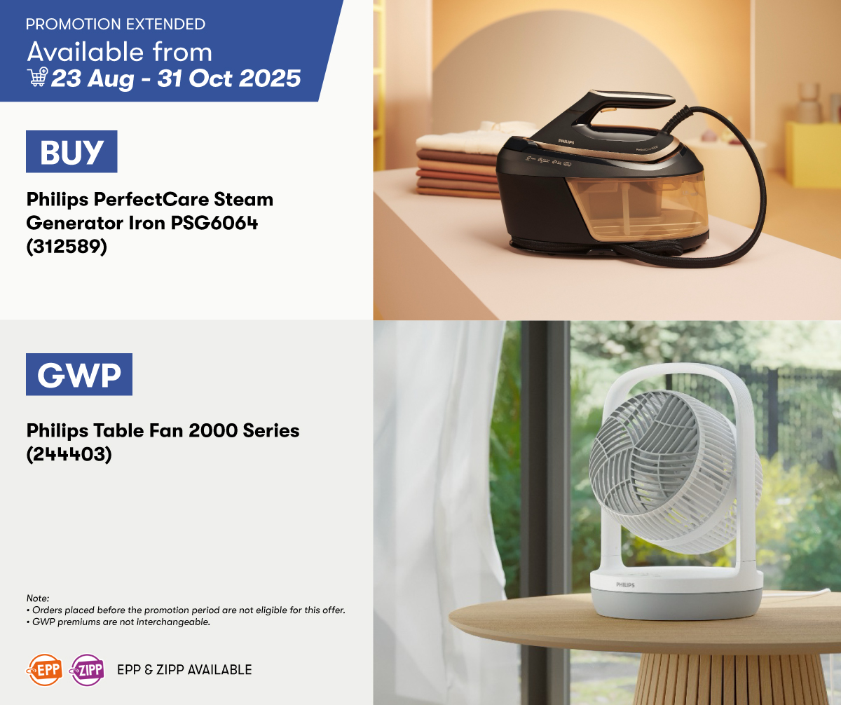 Philips PerfectCare Steam Generator Iron GWP Philips Table Fan Philips PerfectCare Steam Generator Iron GWP Philips Table Fan