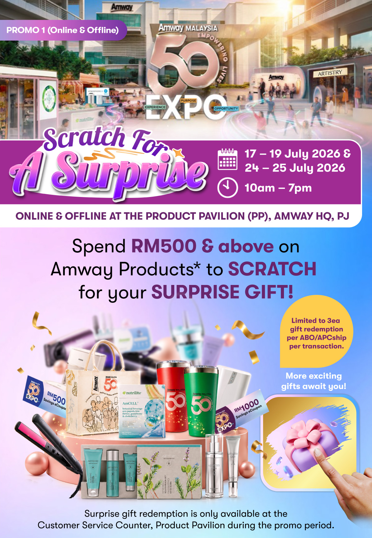 AM50 Expo “Scratch for a Surprise” Promo