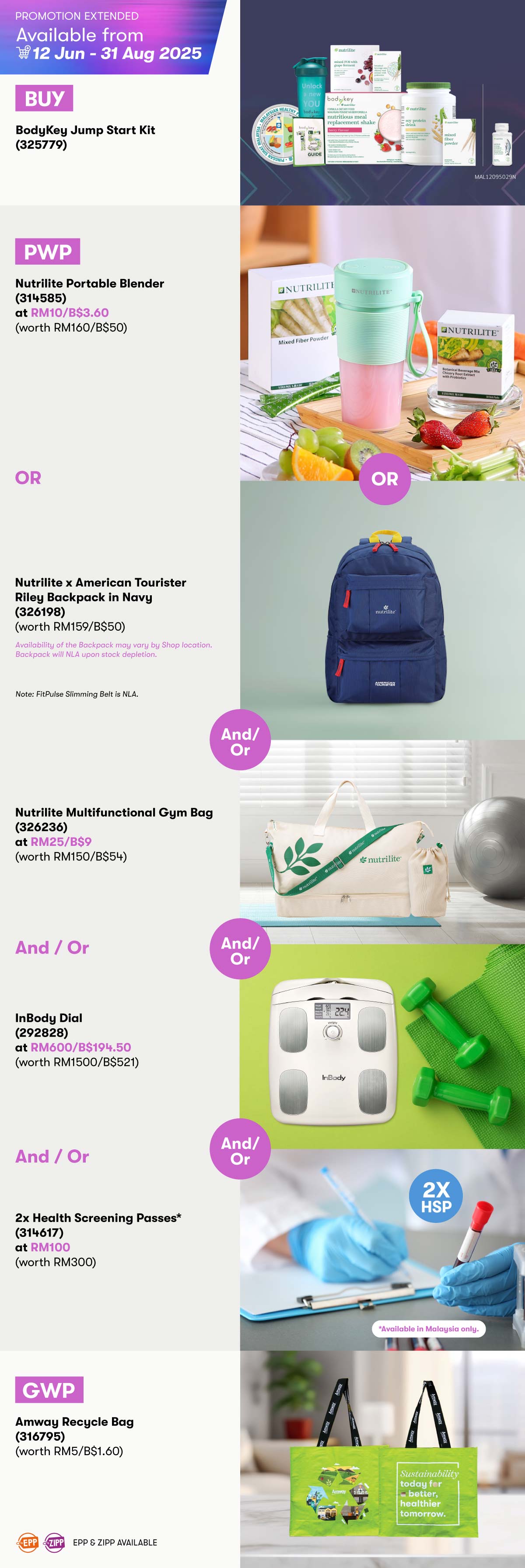 BodyKey Jump Start Kit with NEW PWP Nutrilite Riley Backpack & More BodyKey Jump Start Kit with NEW PWP Nutrilite Riley Backpack & More